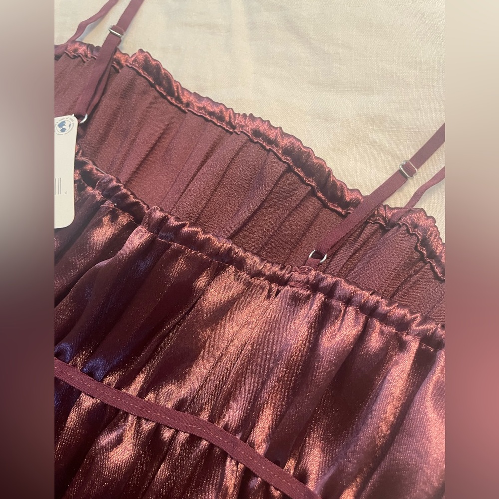 Free People Intimately Silk Ruffled Top - Picture 3 of 4
